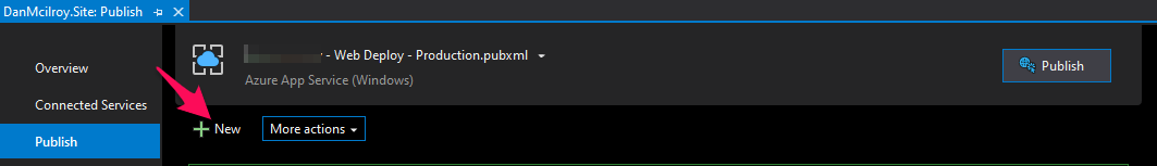 Visual Studio New Publish